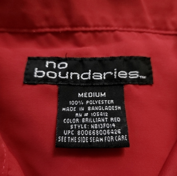 Vintage 2000s No Boundaries Red Dragon Button Front Shirt sz M - Picture 4 of 6